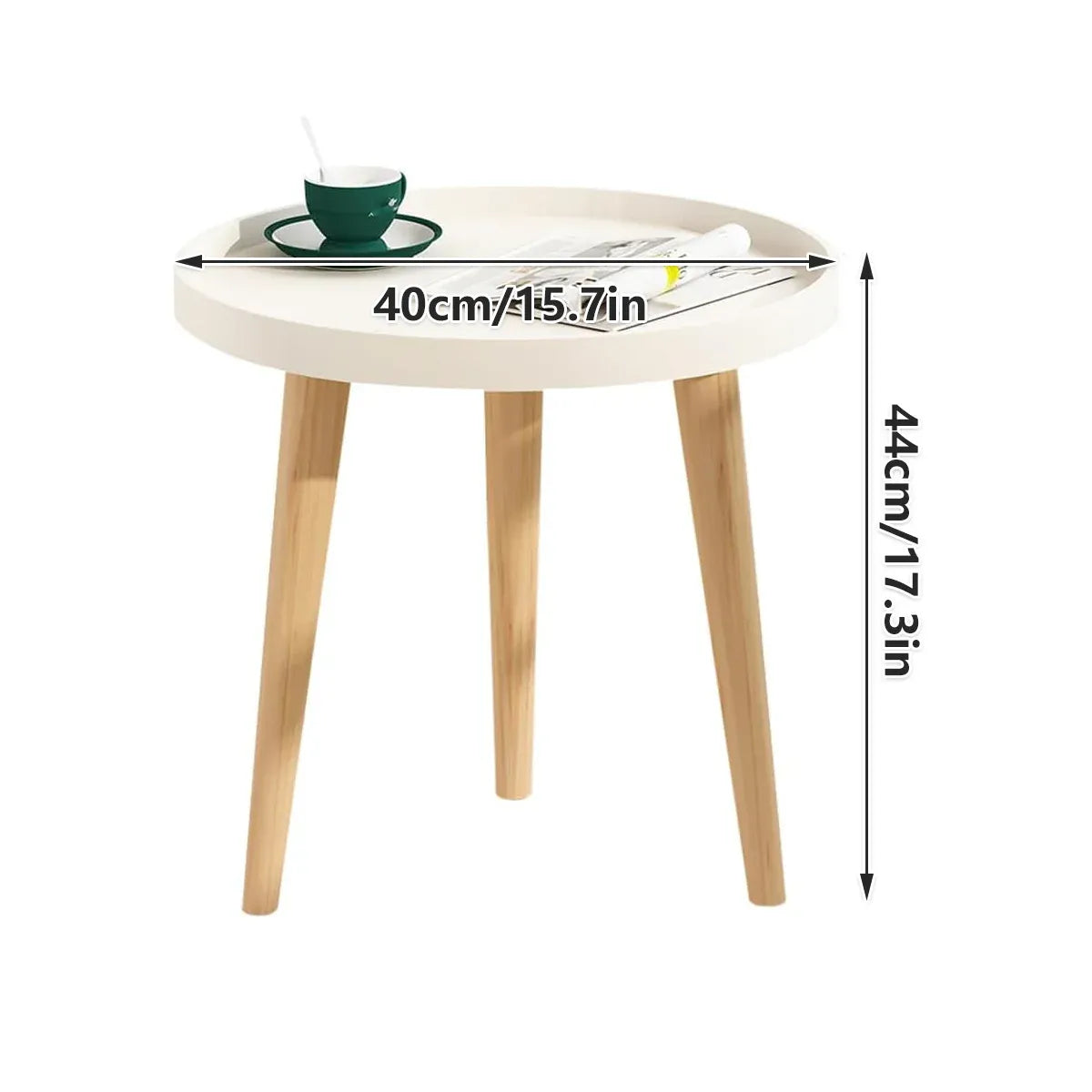 Simple Round Side Table Coffee Table for Living Room Sofa Side Space Saving