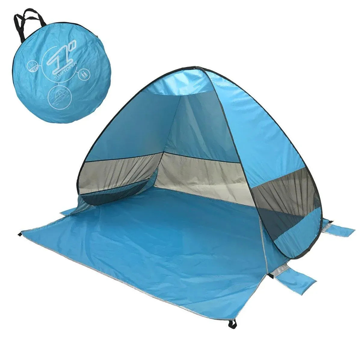 Automatic Pop Up Beach Tent UPF 50+ Sun Shelter for 3-4 People with Carry Bag