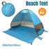 Automatic Pop Up Beach Tent UPF 50+ Sun Shelter for 3-4 People with Carry Bag