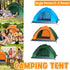 Outdoor Camping Tent Portable Sun Protection Lightweight Quick Setup Shelter - Blue 2-3 Person