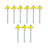 9PCS High Strength Carbon Steel Tent Stakes Outdoor Camping Pegs M8x200 Durable