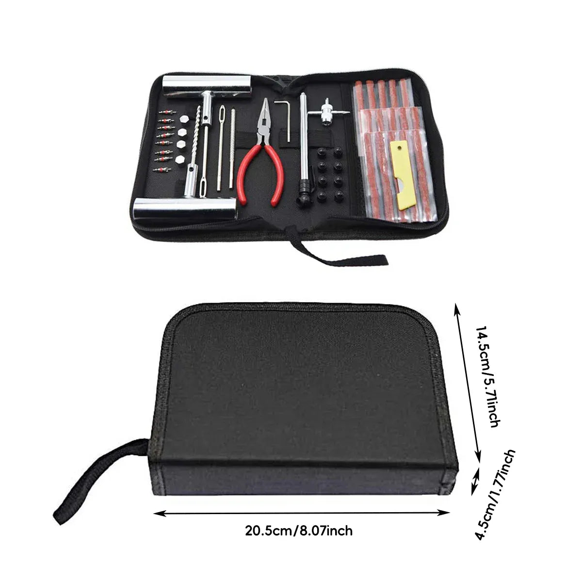 46PCS Car Tire Repair Kit Patch Plug Puncture Emergency for Car Truck Motorbike