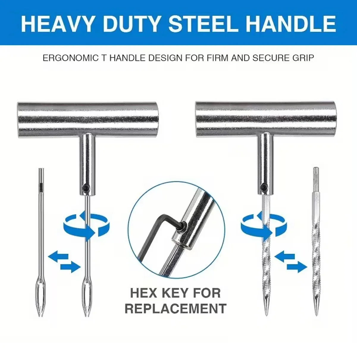 46PCS Car Tire Repair Kit Patch Plug Puncture Emergency for Car Truck Motorbike