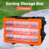 Tool Storage Bin Parts Organizer Drawers Cabinet Box Chest Plastic With Dividers - 12 Drawers