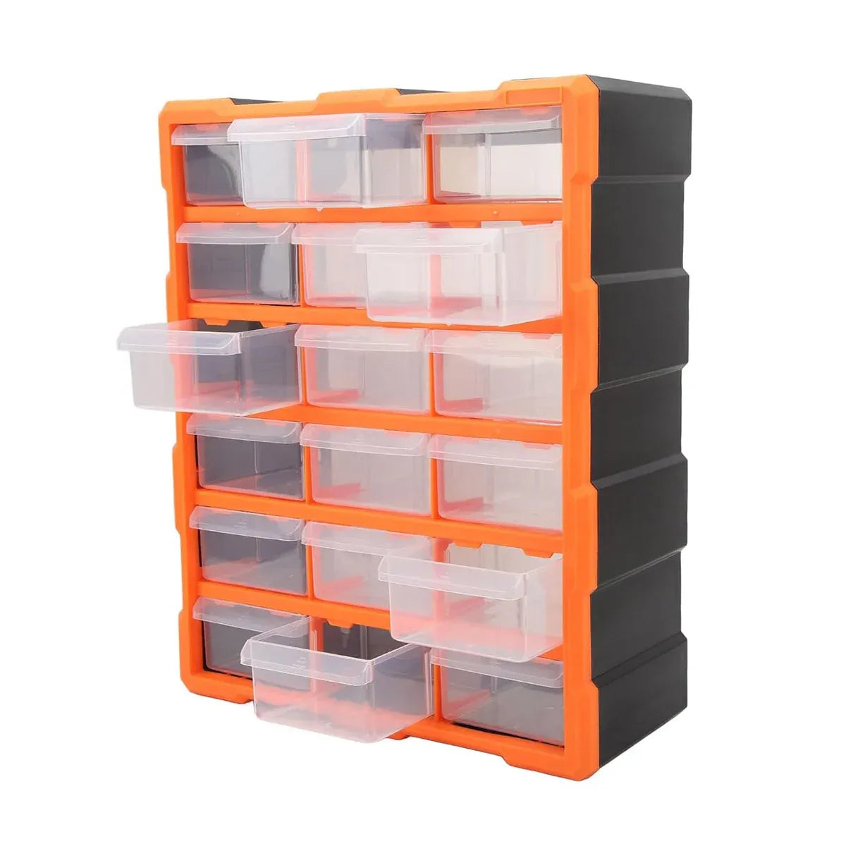 Tool Storage Bin Parts Organizer Drawers Cabinet Box Chest Plastic With Dividers - 12 Drawers