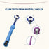 3-Sided Pet Toothbrush Dog Removing Bad Tartar Breath Dental Cleaning Mouth - Blue