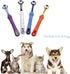3-Sided Pet Toothbrush Dog Removing Bad Tartar Breath Dental Cleaning Mouth - White