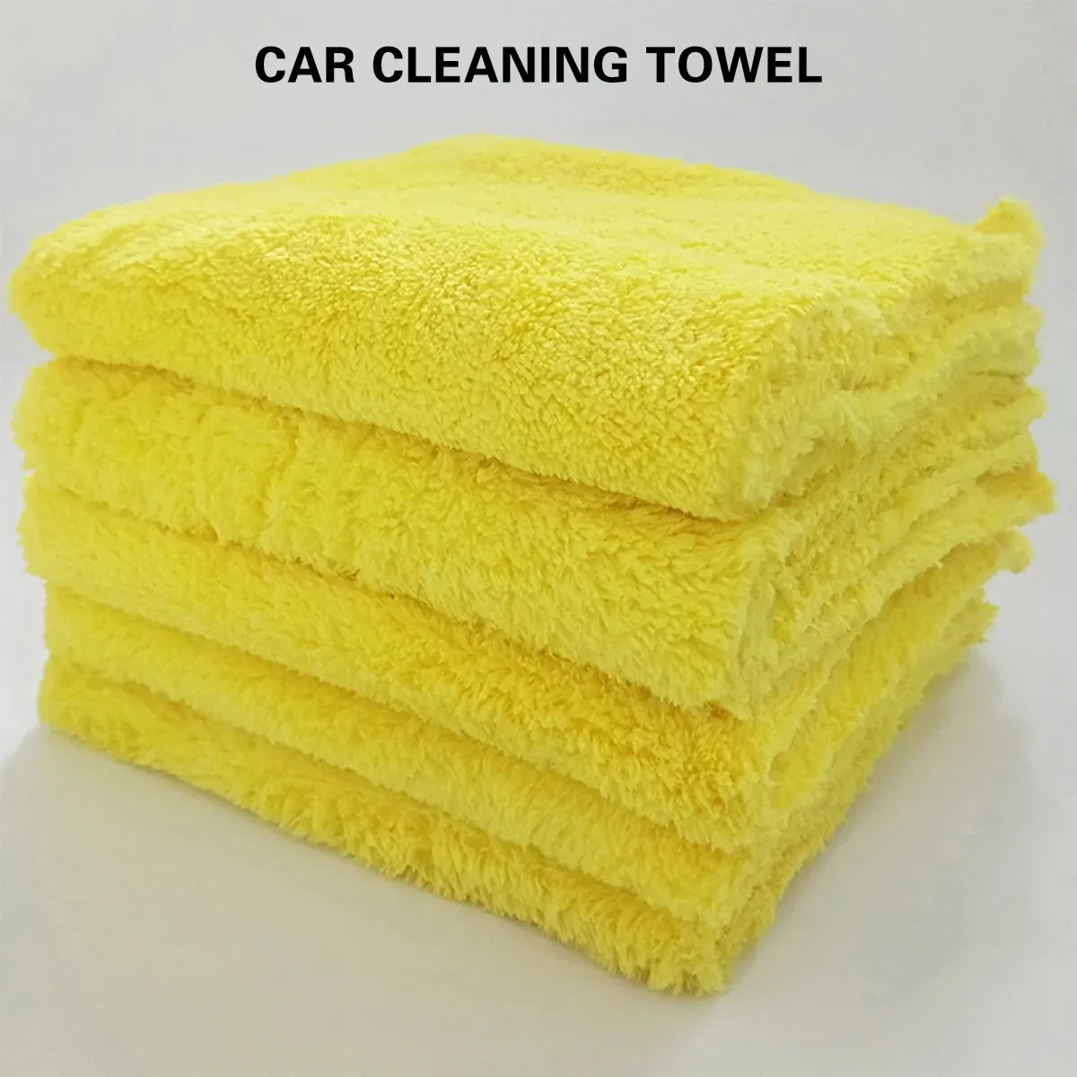 10PCS Microfiber Cleaning Cloths Car Detailing Towels Polishing Rags No Scratch - Grey