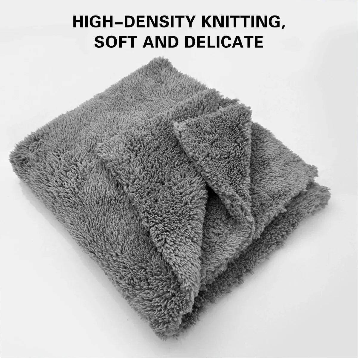 10PCS Microfiber Cleaning Cloths Car Detailing Towels Polishing Rags No Scratch - Yellow