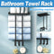 Bathroom Towel Rack Wall Mounted Storage Shelf Multifunction Holder for Toilet