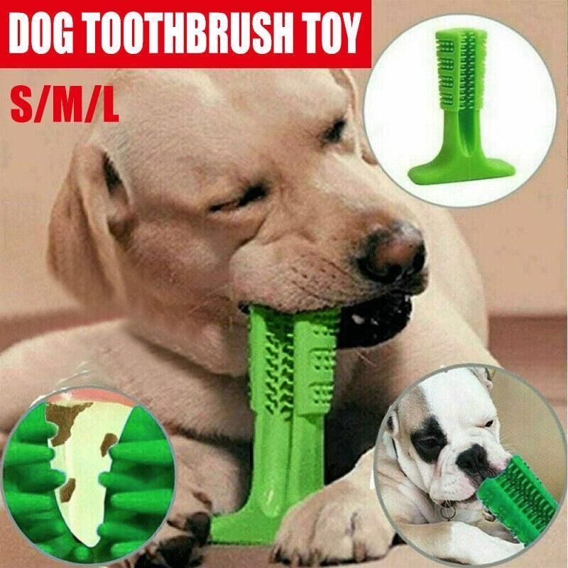 Dog Toothbrush Toy Clean Teeth Brushing Stick Pet Brush Mouth Chewing Clean Dmau