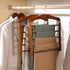 Multi Tier Wooden Trouser Rack Household Towel Rack Space Saving Pants Hanger - Retro