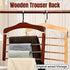 Multi Tier Wooden Trouser Rack Household Towel Rack Space Saving Pants Hanger - Original wood