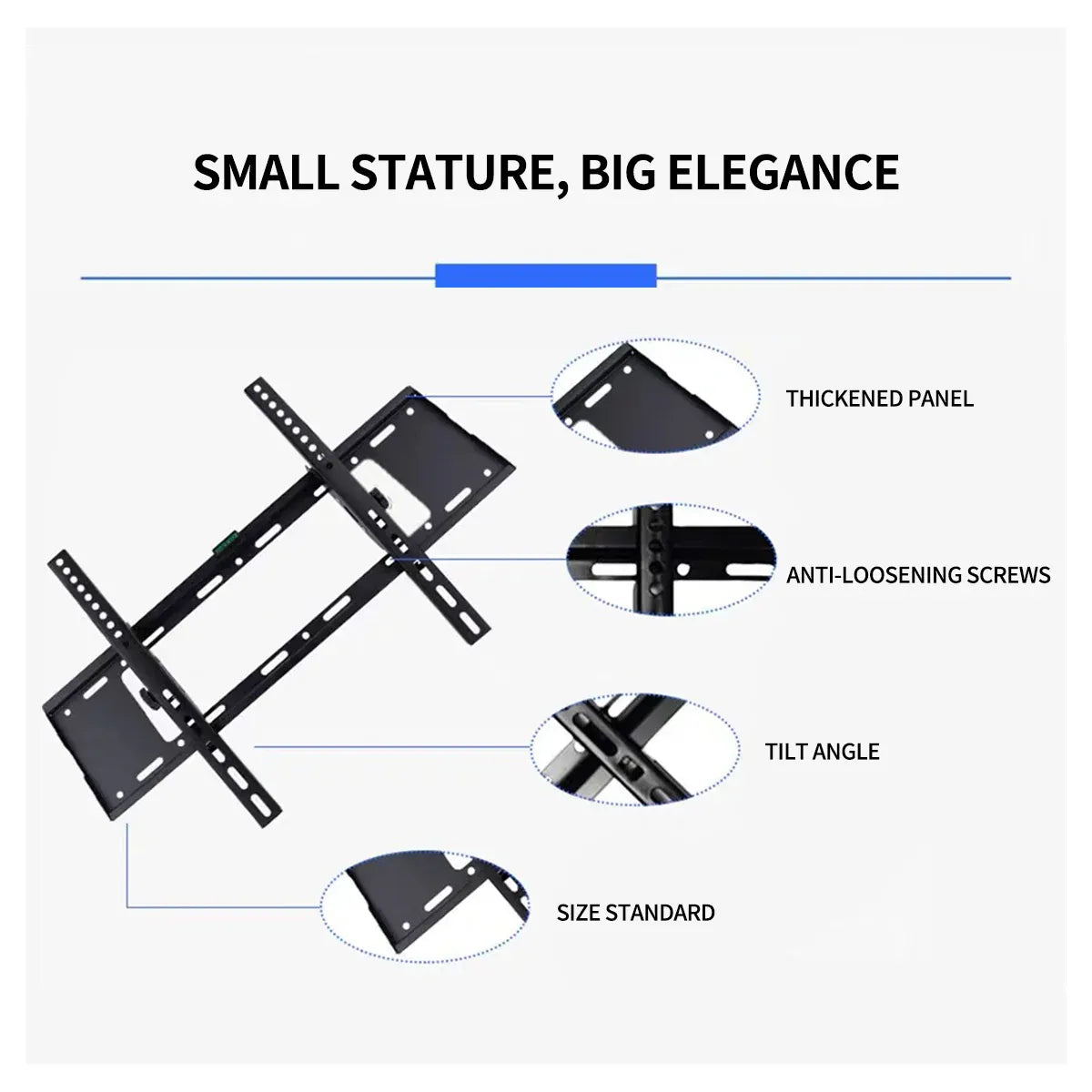 TV Wall Mount Monitor Rotating Bracket Adjustable Screen Holder Stand for Home