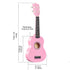 21 Inch Ukulele Beginner 4 String Small Guitar Easy To Learn Clear Sound Use - Black