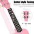 21 Inch Ukulele Beginner 4 String Small Guitar Easy To Learn Clear Sound Use - Black