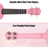 21 Inch Ukulele Beginner 4 String Small Guitar Easy To Learn Clear Sound Use - Black