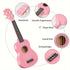 21 Inch Soprano Ukulele for Beginners 4 String Linden Wood with Accessory, Pink