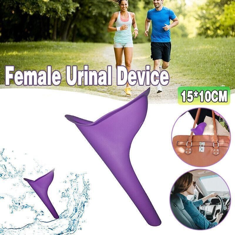 Portable Female Urinal Funnel Reusable Silicone Camping Travel Women Wee Device