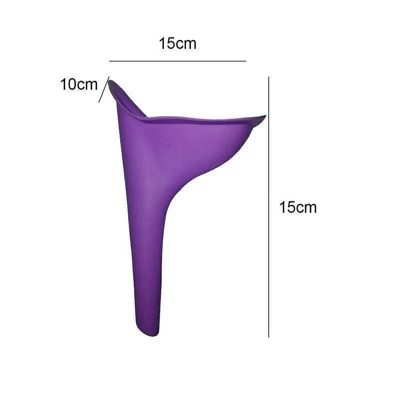 Portable Female Urinal Funnel Reusable Silicone Camping Travel Women Wee Device