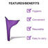 Portable Female Urinal Funnel Reusable Silicone Camping Travel Women Wee Device