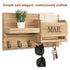 Wooden Wall Mounted Key Holder Storage Rack Door Hook Hanger Coat Rack Organizer