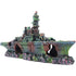 Aquarium Shipwreck Ship Fish Tank Resin Sunken Ship Fishing Hiding Pot Decor
