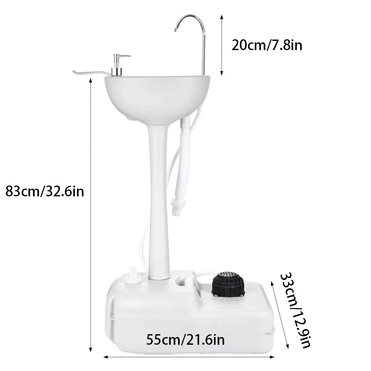 Mobile Portable Outdoor Washbasing for Camping Picnics RV Trips Yard Activities