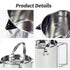 1.2L Portable Stainless Steel Camping Kettle Cookware For Hiking Outdoor Picnic