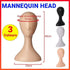 Display Stand Female Mannequin Head for Wig Hat Scarf Hair Model - Natural