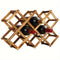 Foldable Wooden Wine Rack Display Shelf Holds 10 Bottles Home Bar Decor