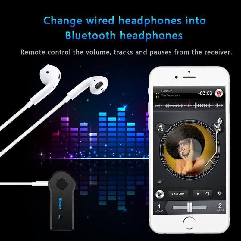 New 1Pc Wireless Bluetooth To Aux 3.5Mm Audio Stereo Car Music Receiver Au Stock