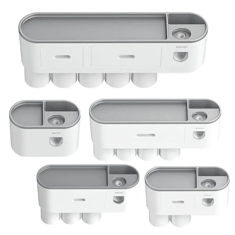 Multifunctional Toothbrush Holder Handfree Automatic Toothpaste Dispenser Set