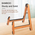 Bamboo Guitar Stand Foldable Adjustable Non Slip Multi Instrument A Frame 35cm