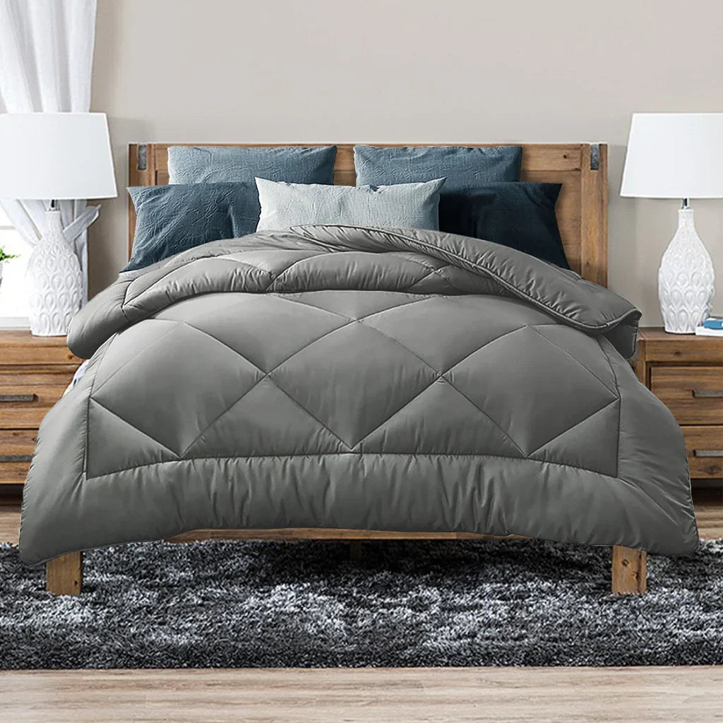 Australian Made All Season Grey 400GSM Bamboo Blend Quilt King