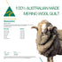 Australian Made Merino Wool Quilt 350GSM Super King 270x240cm Woolmark