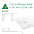Australian Made Hotel King Size Pillow with 4cm Wall Single Pack