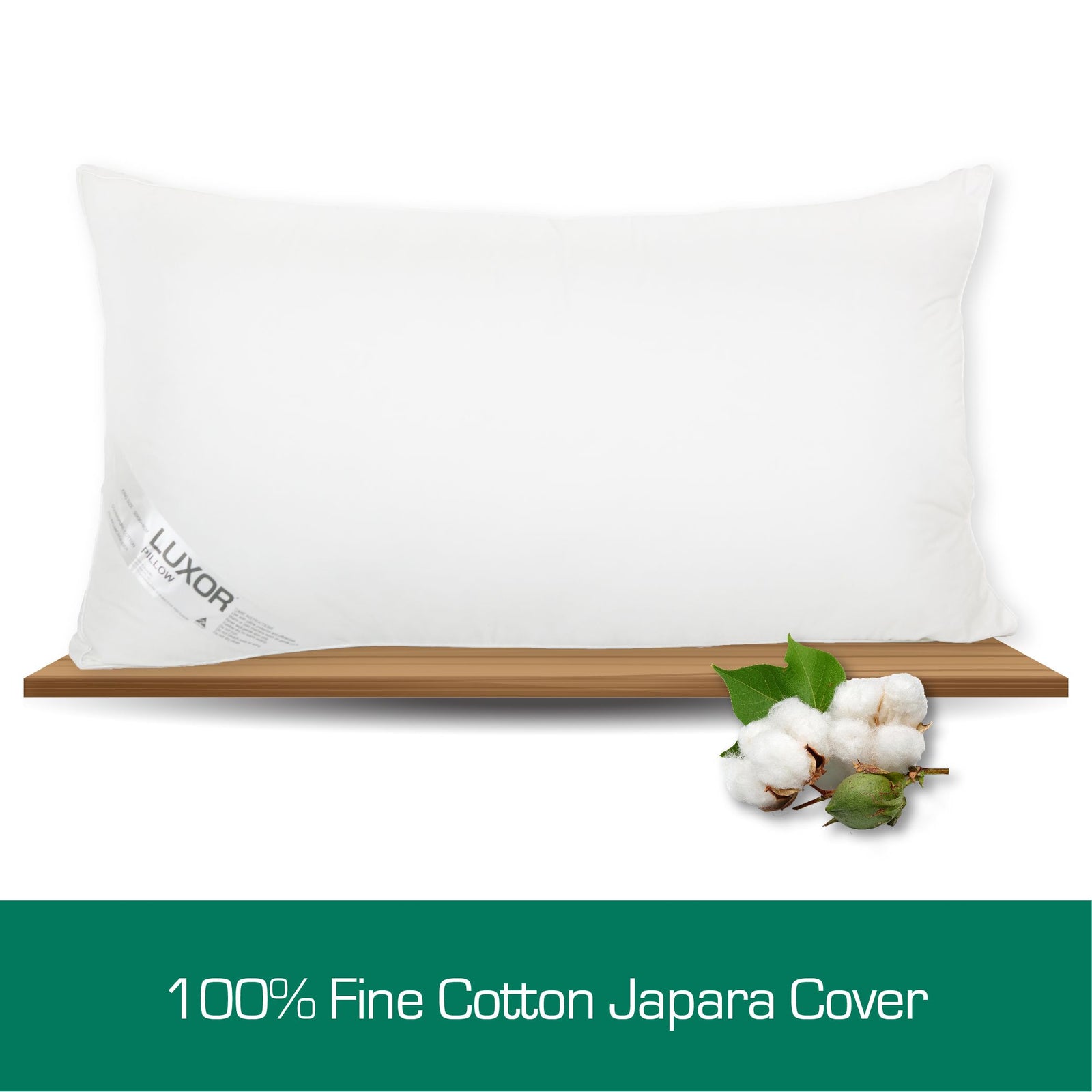 Australian Made Hotel King Size Pillow with 4cm Wall Single Pack
