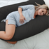 Australian Made Maternity Pregnancy Nursing Body Pillow 140x80cm Black