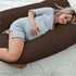 Australian Made Maternity Pregnancy Nursing Body Pillow 140x80cm Chocolate