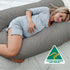Aus Made Maternity Pregnancy Nursing Sleeping Body Pillow Pillowcase Included Grey