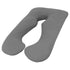 Aus Made Maternity Pregnancy Nursing Sleeping Body Pillow Pillowcase Included Grey