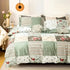 Emerald Plaid Quilt Cover Set - (3pcs, Super King Size)
