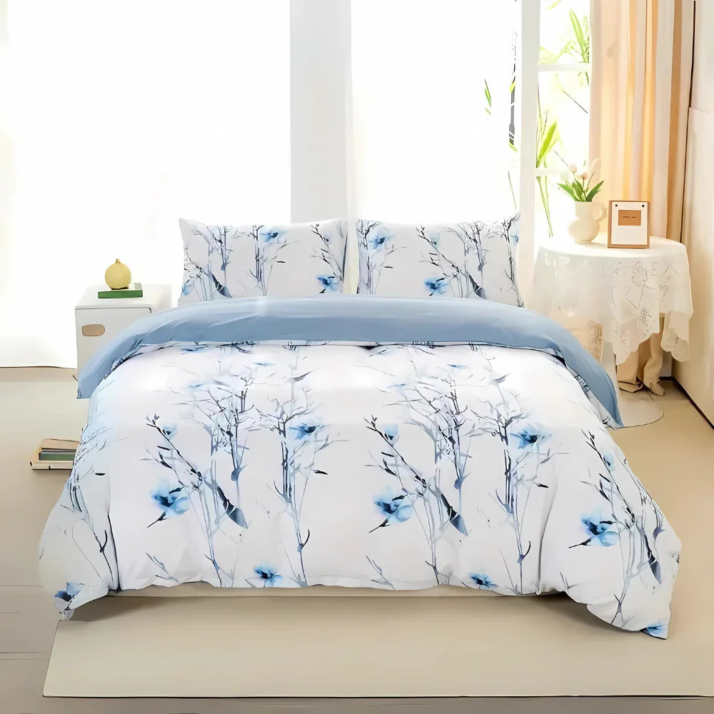 Mist Floral Quilt Cover Set - (2pcs, Single Size)