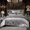 Silvery Royal Quilt Cover Set - (3pcs, Double Size)