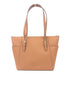 Women's Charlotte Signature Leather Large Top Zip Tote Handbag Bag - One Size