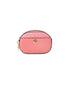 Women's Jet Set Glam Tea Rose Leather Oval Crossbody Handbag Purse - One Size