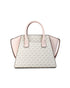 Women's Avril Small Powder Blush PVC Leather Top Zip Satchel Crossbody Bag - One Size