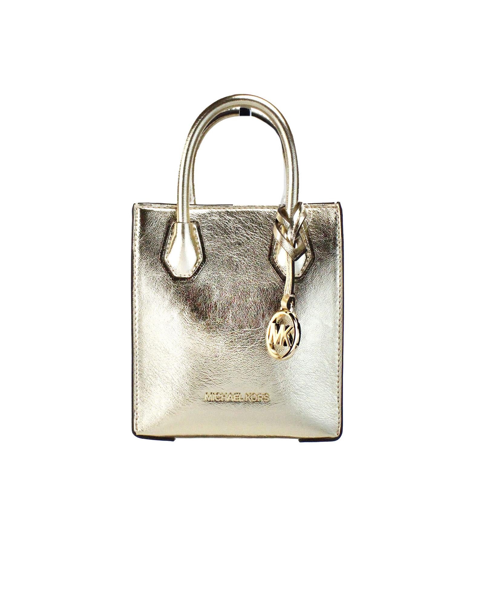 Women's Mercer XS Pale Gold Metallic North South Shopper Crossbody Bag - One Size