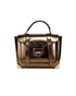 Women's Manhattan Medium Mocha Leather Top Handle Satchel Bag - One Size